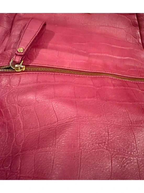 MCM Stark Large Fuchsia Croc-Embossed Leather Full Size Backpack - Picture 7 of 14